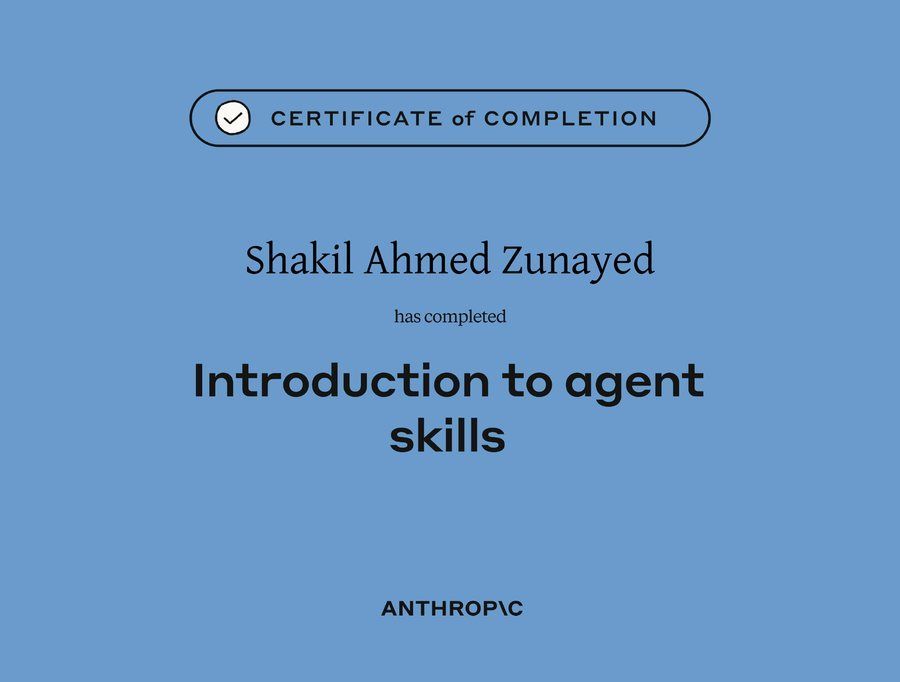 Introduction to Agent Skills certificate thumbnail