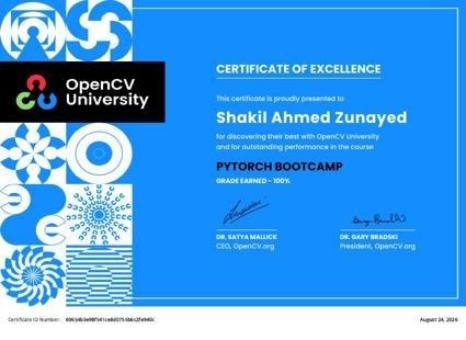 PyTorch Bootcamp certificate thumbnail
